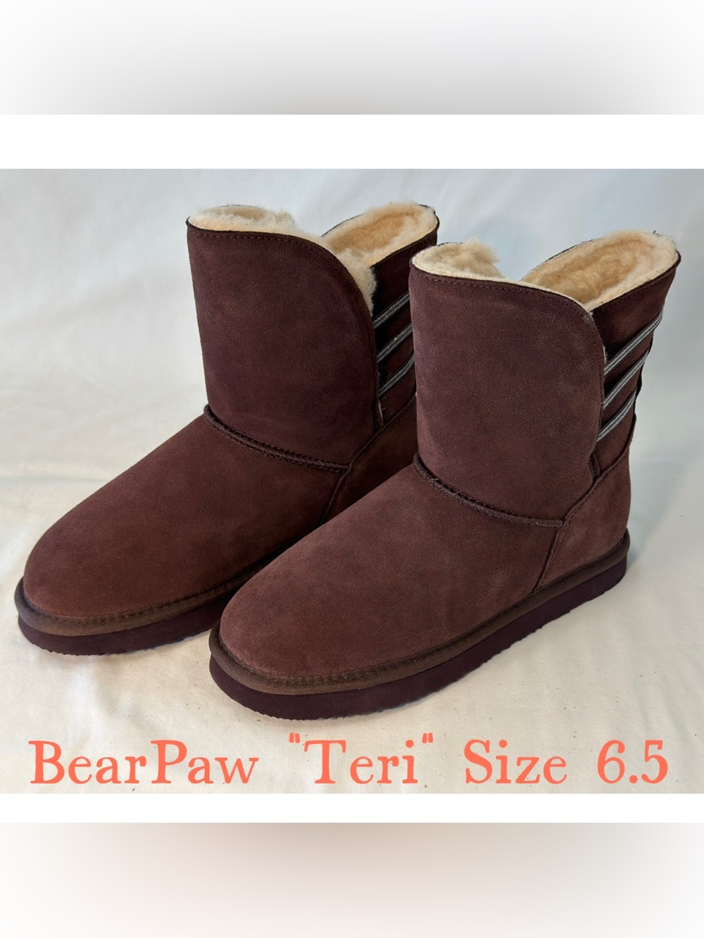 BearPaw “Terri B.” Women's Suede Ankle Boots in Brown size 6.5